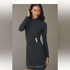 Chic Long Sleeve Black Dress